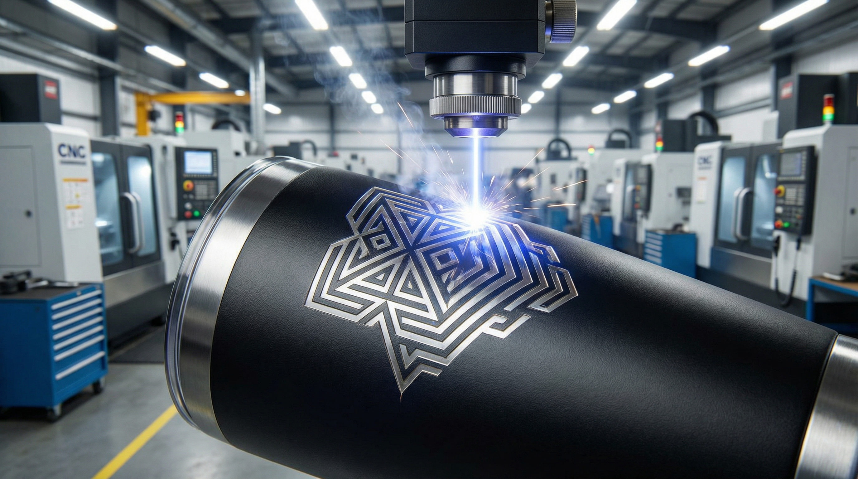 Industrial laser engraving process